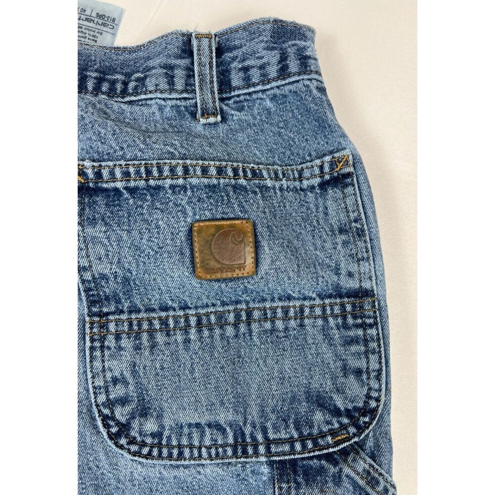 Carhartt Men 40X34 B13-DPS Relaxed Fit Dungaree Jeans Blue Cotton Denim - Picture 5 of 8